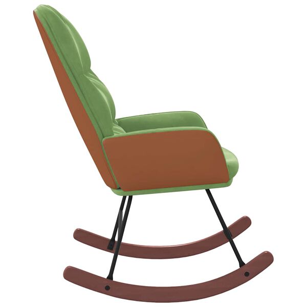 vidaXL világoszöld bársony hintaszék