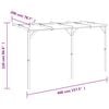 vidaXL fa fali pergola 2 x 4 x 2,2 m