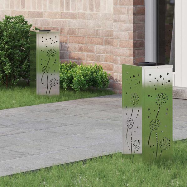 vidaXL Napelemmel műk&ouml;dő LED &ouml;sv&eacute;ny vil&aacute;g&iacute;t&aacute;s 2 pcs Rozsdamentes ac&eacute;l