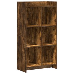 vidaXL K&ouml;nyvszekr&eacute;ny F&uuml;st&ouml;s T&ouml;lgy 59 x 30 x 111 cm Szerelt Fa