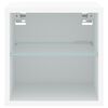 vidaXL fehér falra szerelhető TV-szekrény LED-lámpákkal 30x28,5x30 cm