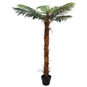 vidaXL Mű Cocuspalm Fa Z&ouml;ld 70 x 18 x 140 cm Sz&ouml;vet &eacute;s Bambusz