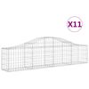 vidaXL 11 db &iacute;ves horganyzott vas gabion kos&aacute;r 200x30x40/60 cm