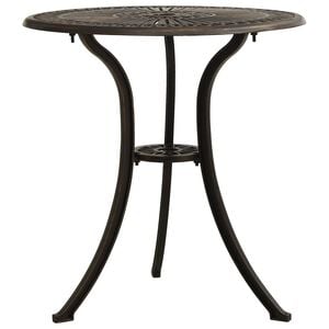 vidaXL bronzsz&iacute;nű &ouml;nt&ouml;tt alum&iacute;nium kerti asztal 62 x 62 x 65 cm