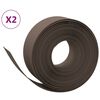 vidaXL 2 db barna polietil&eacute;n kerti szeg&eacute;ly 10 m x 20 cm