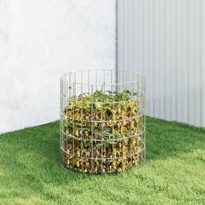 vidaXL horganyzott acél kerti komposztáló Ø50 x 50 cm