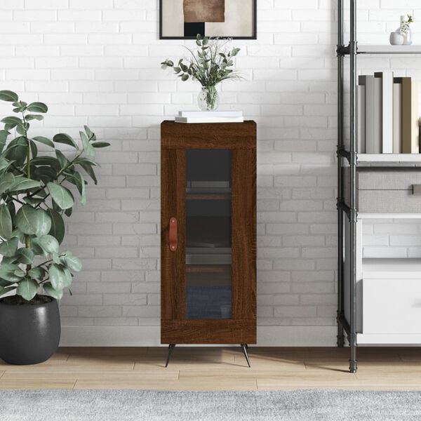 vidaXL barna t&ouml;lgy sz&iacute;nű szerelt fa t&aacute;lal&oacute;szekr&eacute;ny 34,5 x 34 x 90 cm