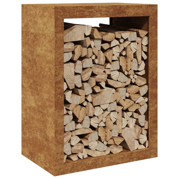 vidaXL tűzifa &aacute;llv&aacute;ny 60x40x80 cm időj&aacute;r&aacute;s&aacute;ll&oacute; ac&eacute;lb&oacute;l