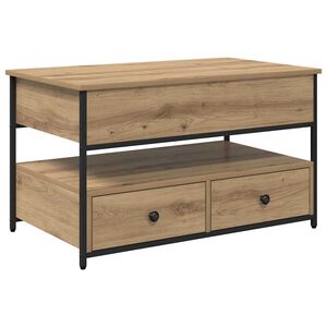 vidaXL Doh&aacute;nyz&oacute;asztal fi&oacute;kkal Artisan t&ouml;lgy 85 x 50 x 50 cm Faanyag