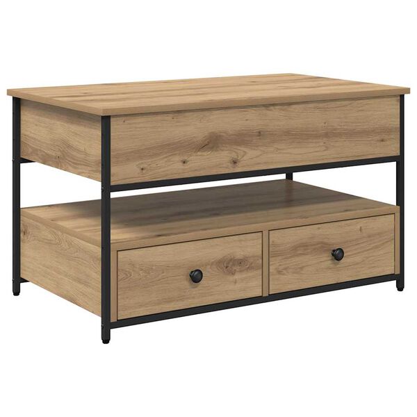 vidaXL Doh&aacute;nyz&oacute;asztal fi&oacute;kkal Artisan t&ouml;lgy 85 x 50 x 50 cm Faanyag