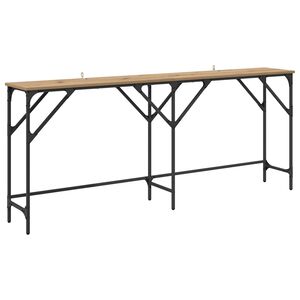 vidaXL Konzolasztal Artisan t&ouml;lgy 180 x 30 x 75 cm Szerelt Fa