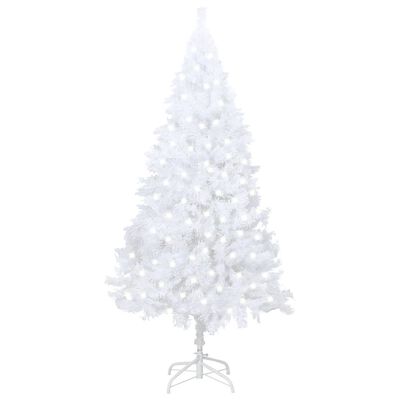 vidaXL fehér megvilágított műkarácsonyfa vastag ágakkal 120 cm