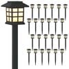 vidaXL K&uuml;lt&eacute;ri napelemes l&aacute;mp&aacute;k talppal 24 pcs Meleg feh&eacute;r 38,5 cm PP