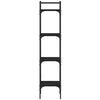 vidaXL 4 szintes fekete szerelt fa könyvespolc 35 x 30 x 138,5 cm