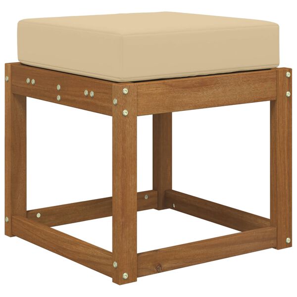 vidaXL K&uuml;lt&eacute;ri &uuml;lőp&aacute;rna B&eacute;zs 40 x 40 x 8 cm 100% poli&eacute;szter