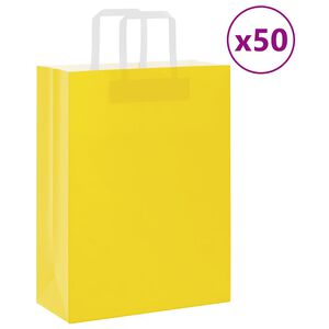 vidaXL 50 db s&aacute;rga pap&iacute;rzacsk&oacute;k foganty&uacute;kkal 26x12x35 cm