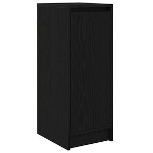 vidaXL fekete t&ouml;lgy szerelt fa cipősszekr&eacute;ny 29,5x34x76 cm