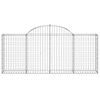vidaXL 2 db íves horganyzott vas gabion kosár 200x30x80/100 cm