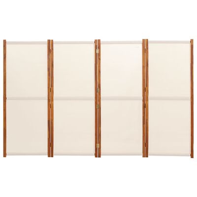 vidaXL fehér 4 paneles térelválasztó 280x180 cm