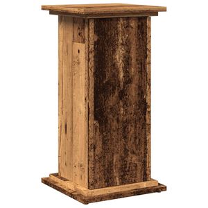 vidaXL antik fa sz&iacute;nű szerelt fa bemutat&oacute;&aacute;llv&aacute;ny t&aacute;rol&oacute;val 31x30x60 cm