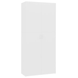 vidaXL feh&eacute;r szerelt fa cipőszekr&eacute;ny 80 x 35,5 x 180 cm