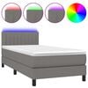 vidaXL s&ouml;t&eacute;tsz&uuml;rke sz&ouml;vet rug&oacute;s &eacute;s LED-es &aacute;gy matraccal 80 x 200 cm