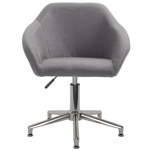 vidaXL 4 db világosszürke szövetborítású forgó étkezőszék