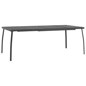 vidaXL antracitsz&uuml;rke ac&eacute;lh&aacute;l&oacute;s kerti asztal 200 x 100 x 72 cm