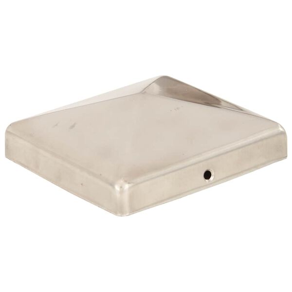 vidaXL 6 db g&uacute;la alak&uacute; rozsdamentes ac&eacute;l ker&iacute;t&eacute;soszlop-sapka 101x101 mm