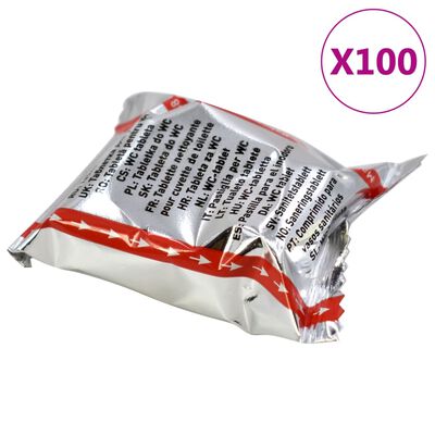vidaXL 100 db WC-tisztító tabletta