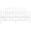 vidaXL feh&eacute;r f&eacute;m &aacute;gykeret fej- &eacute;s l&aacute;bt&aacute;ml&aacute;val 140 x 190 cm