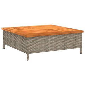 vidaXL sz&uuml;rke polyrattan &eacute;s ak&aacute;cfa napernyőtalp-burkolat 70x70x25 cm