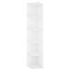 vidaXL Sarokpolc 5 szintes 25 x 31 x 131 cm Szerelt Fa Feh&eacute;r
