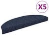 vidaXL 5 db &ouml;ntapad&oacute;s l&eacute;pcsőszőnyeg 65 x 21 x 4 cm k&eacute;k f&eacute;lk&ouml;r alak&uacute; nagy