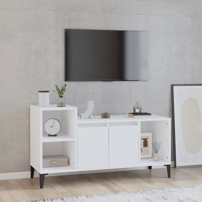 vidaXL fehér szerelt fa TV-szekrény 100x35x55 cm
