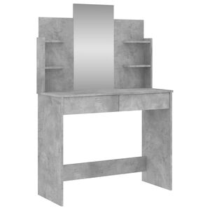 vidaXL betonsz&uuml;rke f&eacute;s&uuml;lk&ouml;dőasztal t&uuml;k&ouml;rrel 96 x 39 x 142 cm