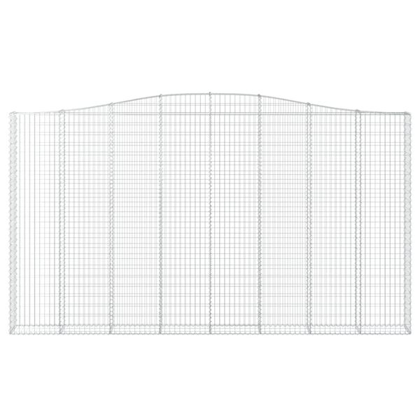 vidaXL 4 db &iacute;ves horganyzott vas gabion kos&aacute;r 400x30x220/240 cm