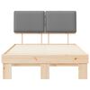 vidaXL Ágykeret Kárpitozott Fejtámlával Világosszürke 120 x 200 cm