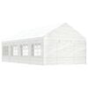 vidaXL feh&eacute;r polietil&eacute;n pavilon tetővel 8,92 x 4,08 x 3,22 m