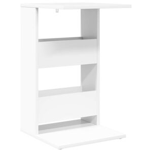 vidaXL Oldal asztal Feh&eacute;r 40 x 35 x 60,5 cm Szerelt Fa