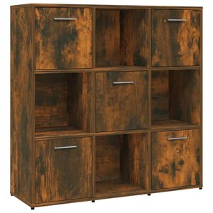 vidaXL f&uuml;st&ouml;s t&ouml;lgysz&iacute;nű szerelt fa k&ouml;nyvszekr&eacute;ny 90 x 30 x 90 cm