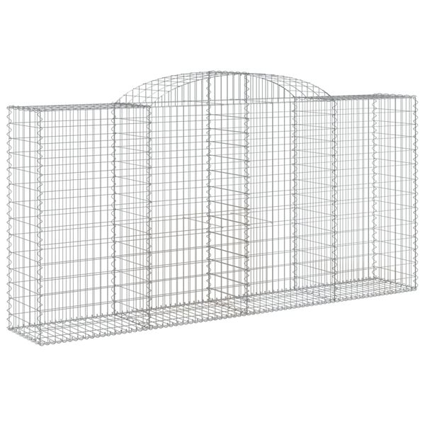 vidaXL 25 db &iacute;ves horganyzott vas gabion kos&aacute;r 300x50x140/160 cm