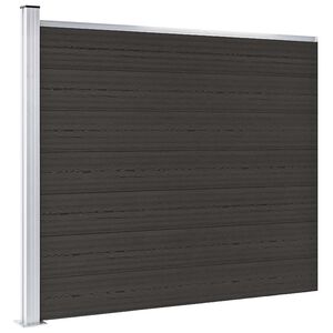 vidaXL fekete WPC ker&iacute;t&eacute;spanel 175 x 146 cm