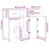 vidaXL Széf fiókkal tárolóval Fehér 88,5 x 30,5 x 73 cm Faanyag