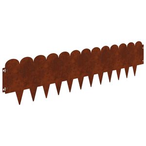 vidaXL Fűszeg&eacute;lyez&eacute;s 20 pcs 103 x 25 cm Ac&eacute;l Rozsd&aacute;s