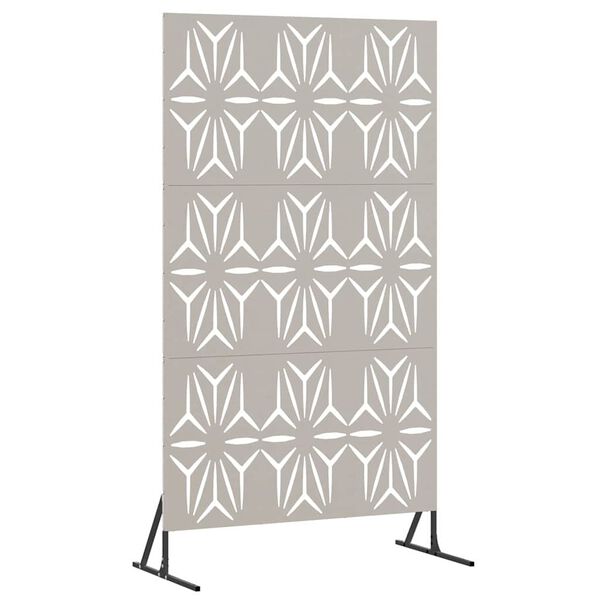 vidaXL Mag&aacute;nszf&eacute;ra K&eacute;pernyő Sz&uuml;rke 100 x 50 x 180 cm Időj&aacute;r&aacute;s&aacute;ll&oacute; ac&eacute;l