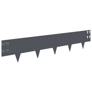 vidaXL Fűszeg&eacute;lyez&eacute;s 50 pcs 100 x 20 cm Ac&eacute;l Antracitsz&uuml;rke