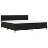 vidaXL LED Box Spring &Aacute;gy LED szalagokkal Fekete 200 x 200 cm sz&ouml;vet