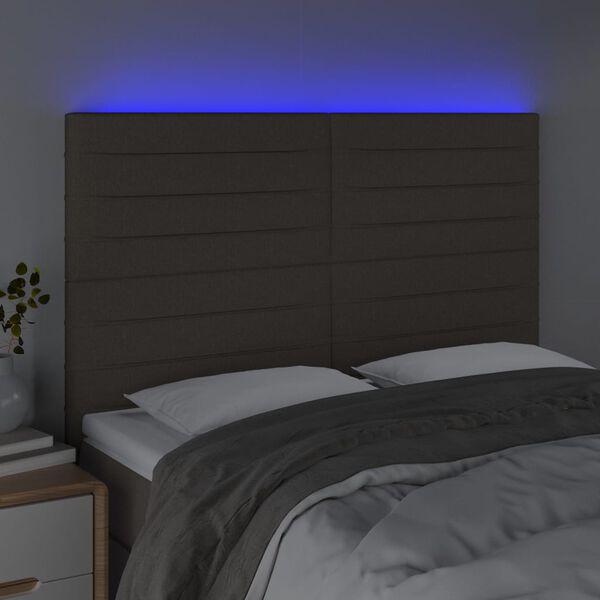 vidaXL t&oacute;psz&iacute;nű sz&ouml;vet LED-es fejt&aacute;mla 144x5x118/128 cm