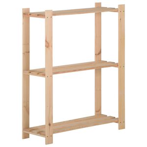 vidaXL 3 szintes t&ouml;m&ouml;r fenyőfa t&aacute;rol&oacute;&aacute;llv&aacute;ny 60 x 28,5 x 90 cm